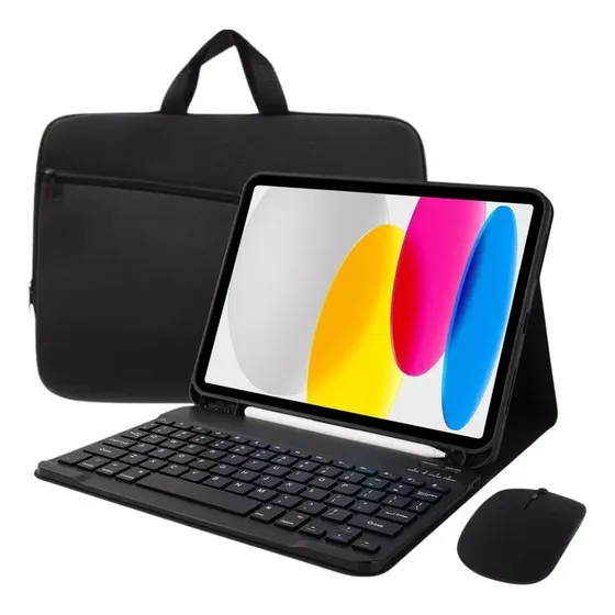 Capa Smartcase P/ iPad Air 11 Polegadas + Teclado Bluetooth Cor Preto