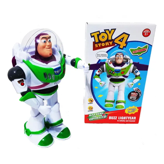 Muñeco Buzz Lightyear Toy Story 26cm Camina Con Luz Y Sonido