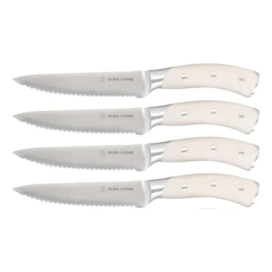 Juego De 4 Cuchillos Para Carne De Acero Alemán C/mango Erg