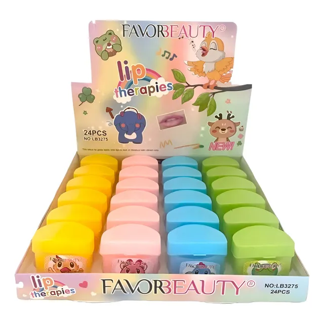 Bálsamo Hidratante De Labios Frutales Forma De Vaselina 24pz