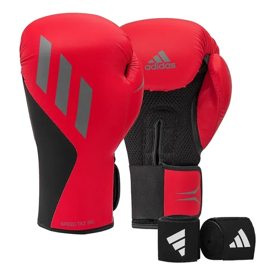 Luva De Boxe adidas Em Pu Speed Tilt 150 + Bandagem 2,55m