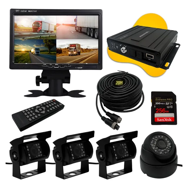 Kit Automotivo Gravador Dvr Acesso Remoto Rastreador Câmeras
