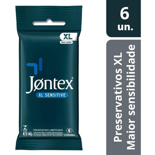 Preservativo Jontex Sensitive Xl Grande C/ 6 Camisinhas Preservativo Jontex Sensitive Xl Grande C/ 6 Camisinhas