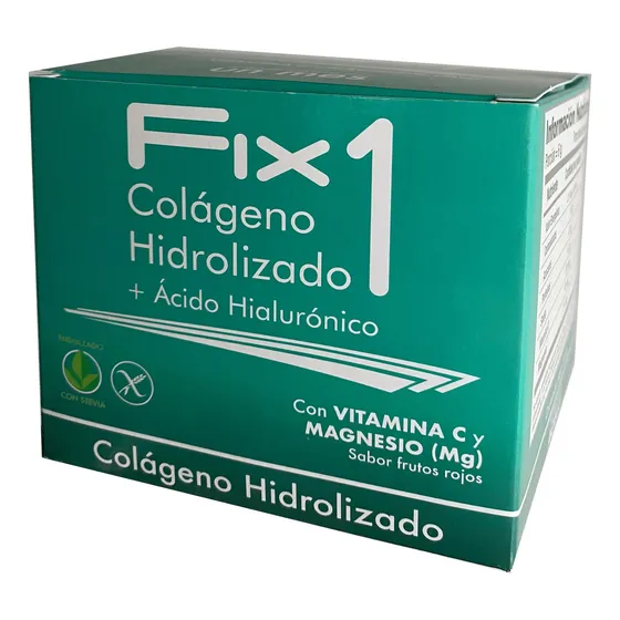  Fix1 Colágeno Hidrolizado Más Ácido Hialurónico Con Vitamina C Y Mangesio (mg)