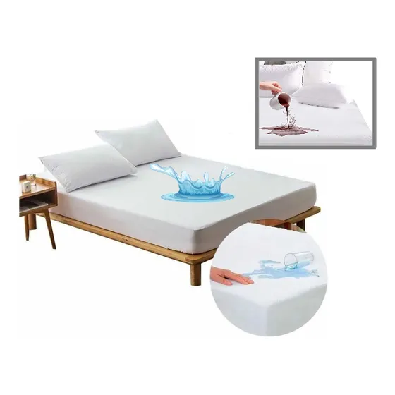 Forro Protector Plástico Antifluidos Para Cama Semidoble 1,20 X 1,90 M
