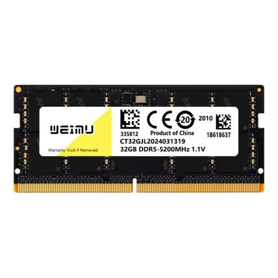 Memória Ram Gamer 32gb 1 Weimu Ddr5 1x32gb 5200mhz Taptop