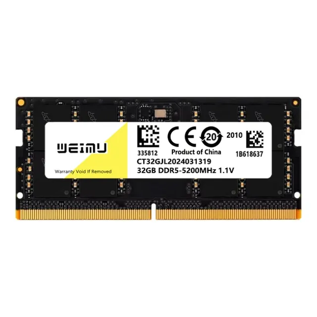 Memoria Ram Gamer 32 Gb 1 Weimu Ddr5 1 X 32gb 5200 Mhz Negro