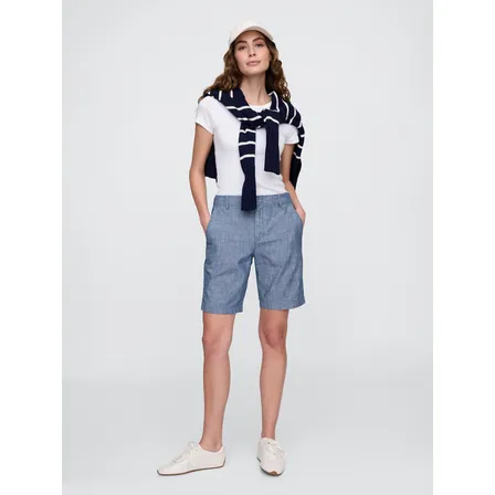 Short Mujer Gap Bermuda Chambray V25 Light Azul