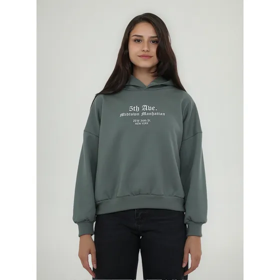 Buzo Onyx Basico Algodón Frisa Cuello Redondo Mujer
