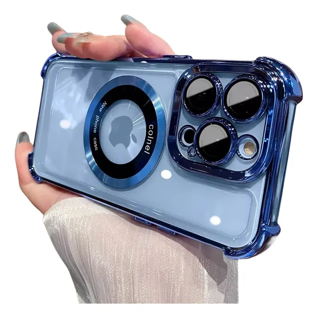 Funda Magsafe Transparente Para iPhone Esquinas Reforzadas