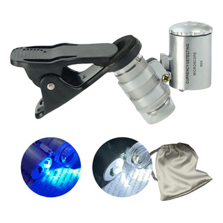Clip Lente Microscopio Lupa Celular Universal 60x Luz Led Clip Lente Microscopio Lupa Celular Universal 60x Luz Led