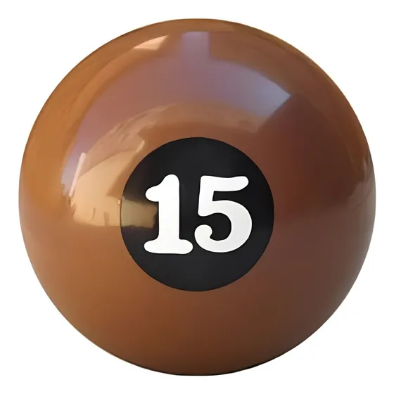 Bola Avulsa Numero 15 Numerada Bilhar Sinuca Snooker 54 Mm