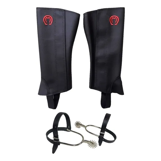 Kit Espora Roseta 16 Bicos Com Perneira Canelera Mangalarga