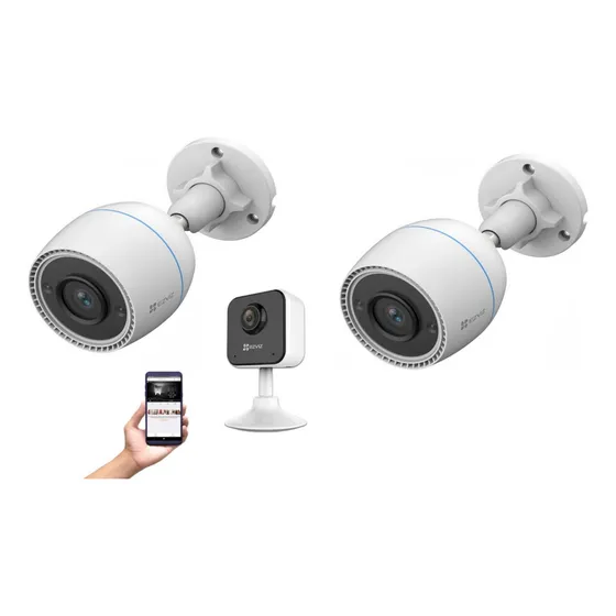 Kit 3 Camara Wifi Ezviz 2 Ext 1 Int. Electrocom