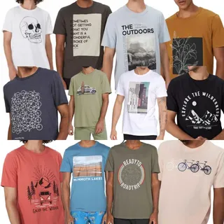 Kit Camisetas Båsicas Hering Estampada Masculina 3 Peças Kit Camisetas Båsicas Hering Estampada Masculina 3 Peças