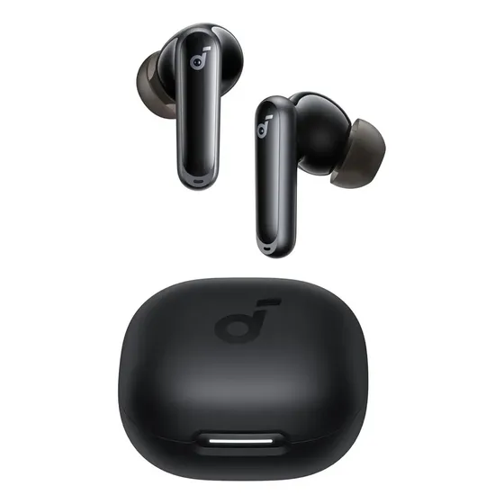 Audífonos Soundcore P40i Adaptive Hybrid ANC Certificación hi-res LDAC Inalámbricos Bajos Profundos 60 Horas De Reproducción Estuche 2-en-1 Ipx5 Llamadas Inalámbricos Color Negro