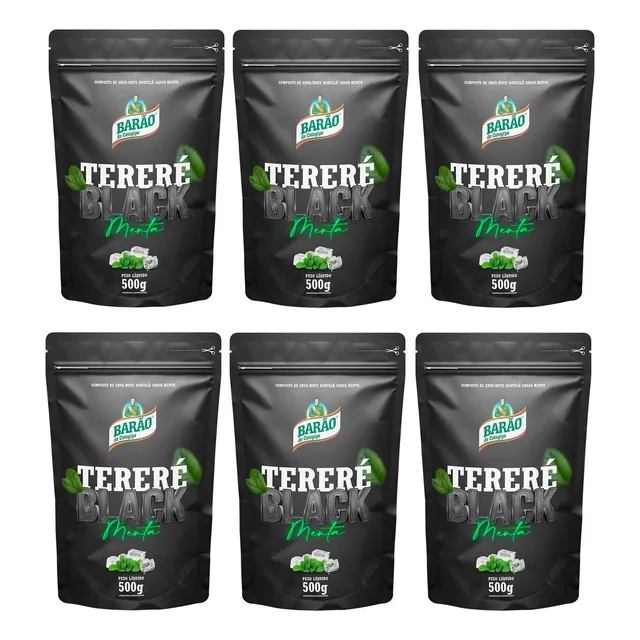 Erva Mate 6 Tereré Barão Menta Ice E Limão Abacaxi Hortelã 
