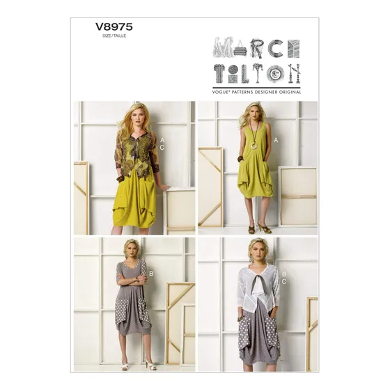 Vogue Patterns V89750y0 Plantilla Costura Para Vestido Talla