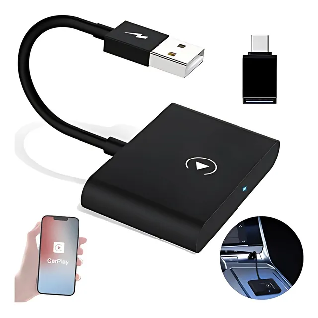 Adaptador Inalambrico Car Play iPhone Carro Bluetooth Apple