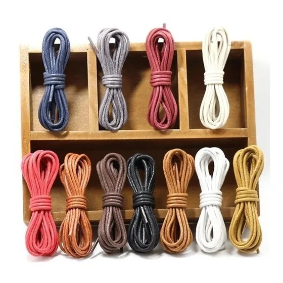 Cordones Para Zapatos/zapatilla De Algodon Encerado