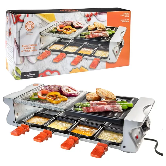 Grelha De Mesa Masterchef Dual Raclette Com Grelha Antiadere