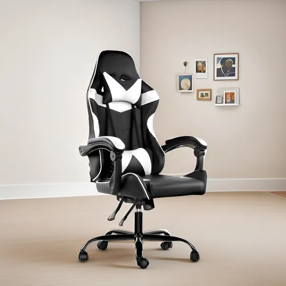 Silla Gamer Lumax Modelo Rom Super Oferta Negro/blanco