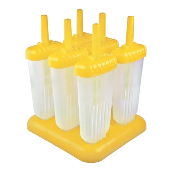 Tovolo Groovy Ice Pop Molds Mango Antigoteo Paleta 4 Onza 6
