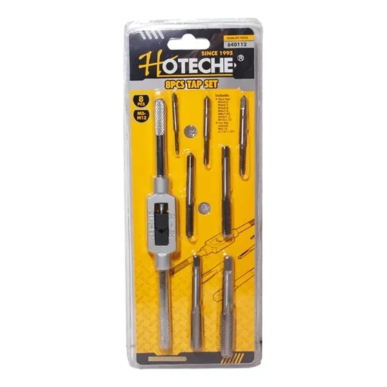 Set Tarrajas Rosca Macho Hoteche 8 Piezas