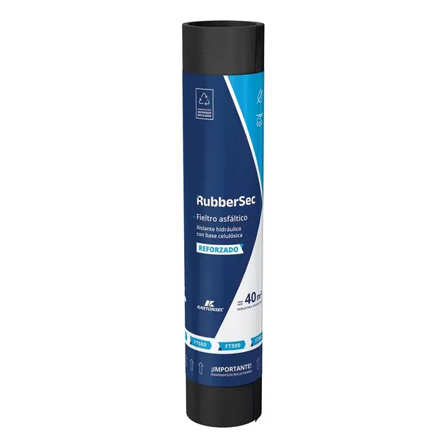 Rubbersec- Fieltro Asfáltico Reforzado (40 X 1 Mts) Ft500