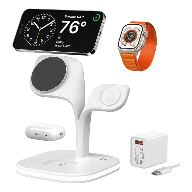 Base De Carga Inalámbrica Carga Rapida Para iPhone Qi