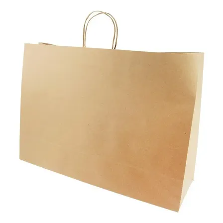 Sacola De Papel Kraft Grande 34x48x15 - 100 Unidades