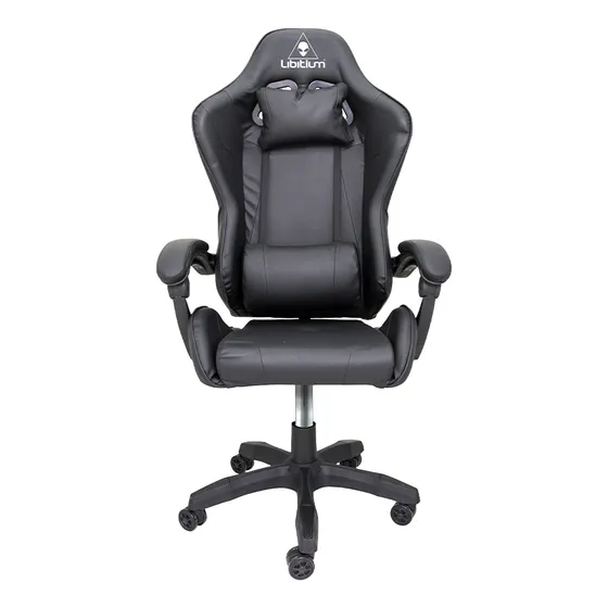 Silla Gamer Ergonomica Para Escritorio Gaming Hogar Oficina Color Negro Material del tapizado Vinipiel