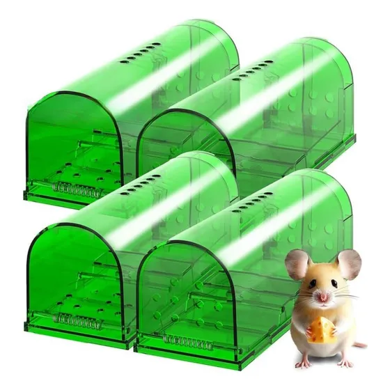 Pack X4 Trampa Para Ratas Ratones Con Liberación Sin Dolor