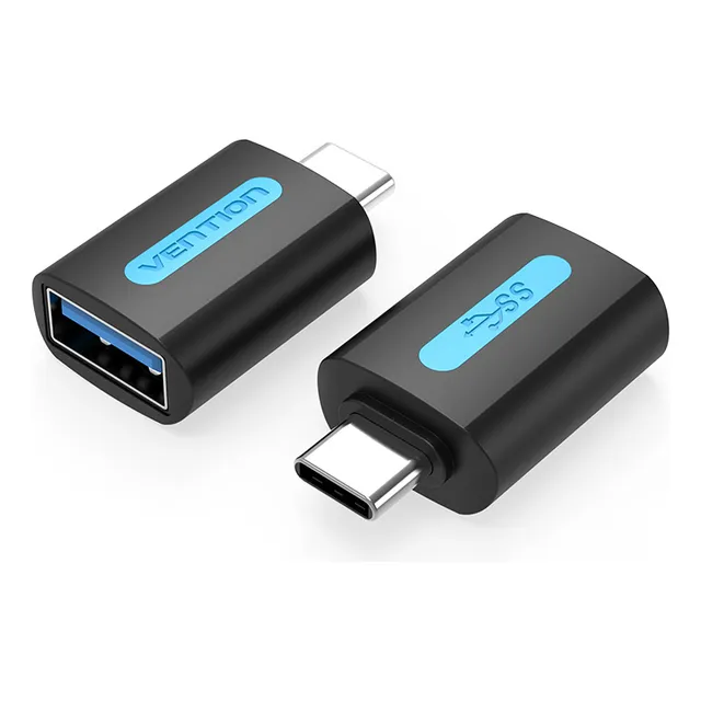 Adaptador Usb-c A Usb Hembra 3.0 Otg 5gbps Vention Color Negro