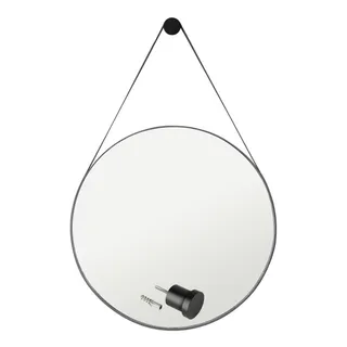 Espelho Adnet Lavabo Escandinavo 60cm Suporte Pino Preto Espelho Adnet Lavabo Escandinavo 60cm Suporte Pino Preto