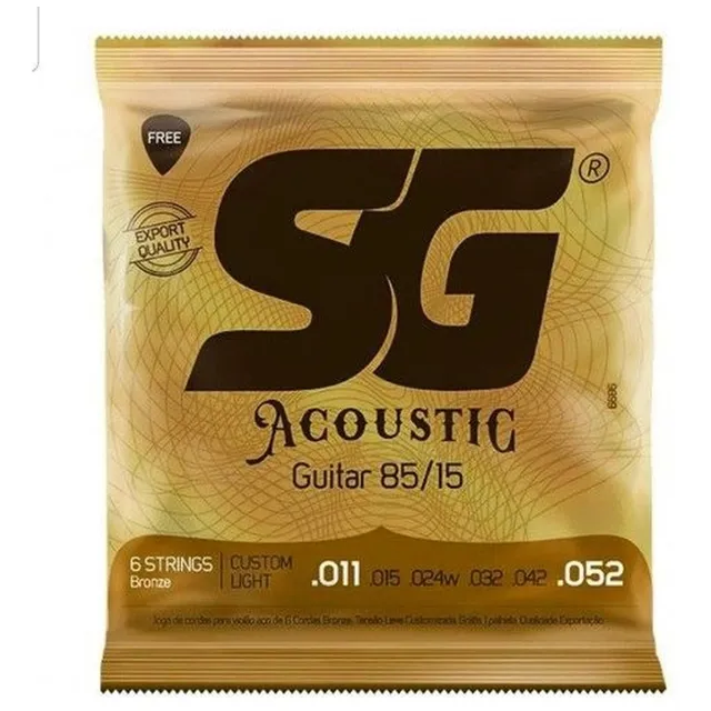 Encordoamento Violão Aço 011 Sg Bronze Custom Light Jg Corda