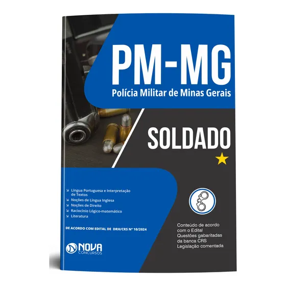 Apostila Completa Soldado Polícia Militar De Minas Gerais - Pm Mg 2024 - Editora Nova
