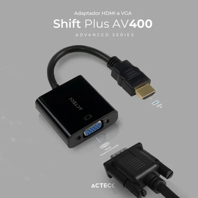 Adaptador Hdmi A Vga Shift Plus Av400 / Para Video