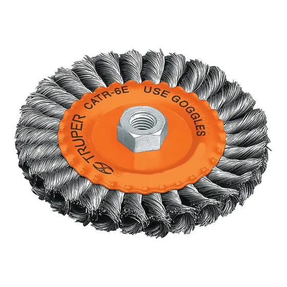 Grata Circular De Alambre Trenzado De 4'', Eje De 5/8-11