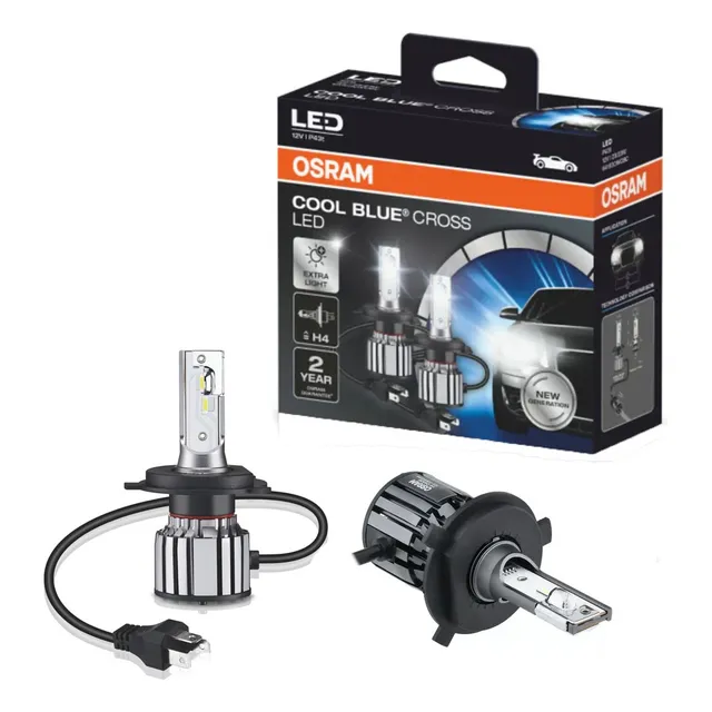 Kit 2 Lamparas Led H4 Osram Cool Blue Cross P43t 12v 6500k