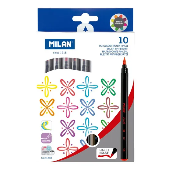 Marcador Trazo Pincel Juego X 10 Unidades