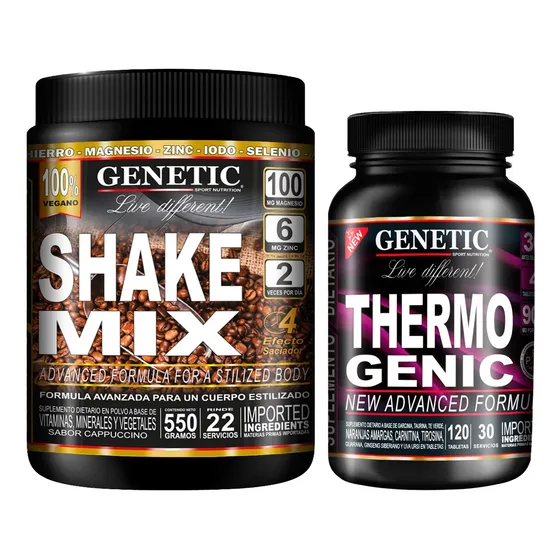 Reductor Peso Energía Shake Mix Quemador Thermogenic Genetic