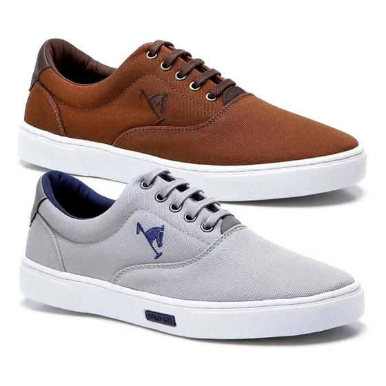 Combo 2 Pares Tenis Masculino Polo Joy Sapatenis Casual