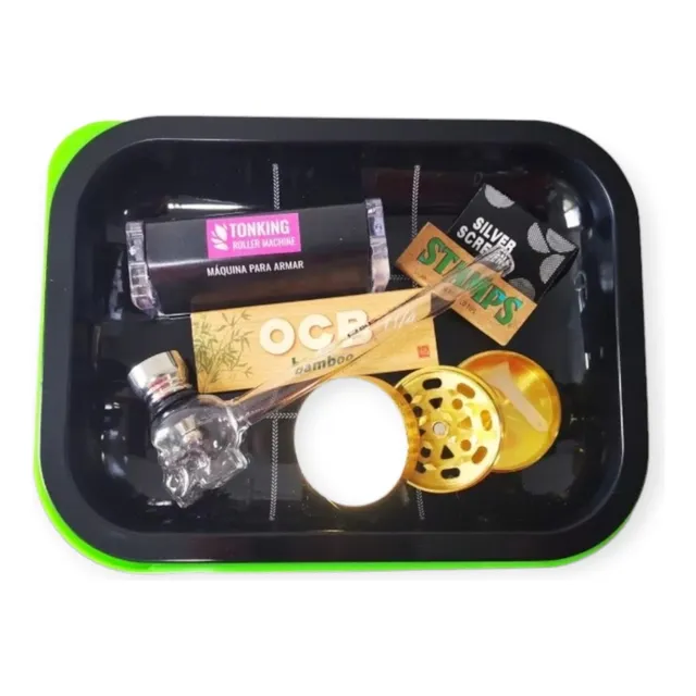 Kit Máquina + Pípa Pirex + Papeles + Picador