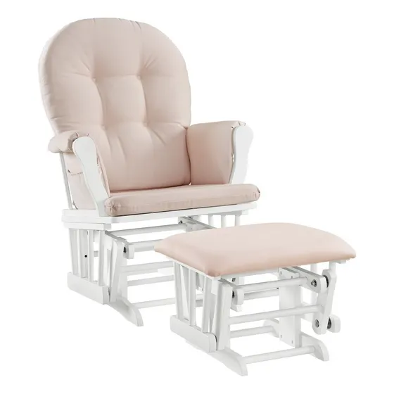 Silla Mecedora Color Blanco-rosada Usada