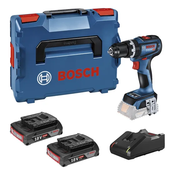 Taladro Percutor 1/2 18v 2 Bat Y Carg Bosch Gsb 18v-90 C