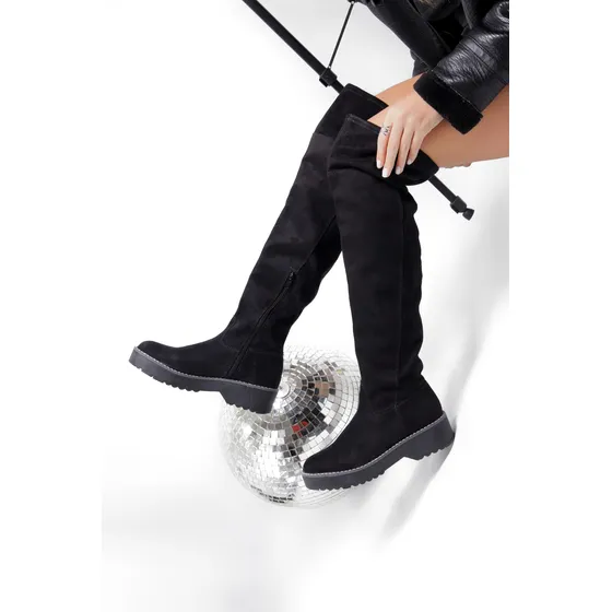 Botas Mujer De Montar Caña Alta Taco Chino Cuero Vacuno