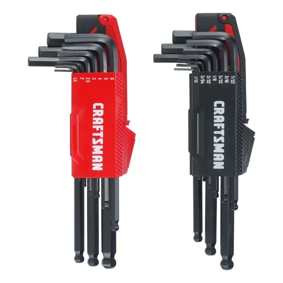 Set Llaves Allen Hexágonal 20 Pcs Milimétricas Sae Craftsman