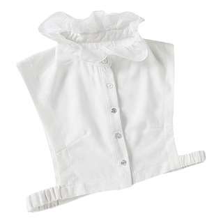 Cuello Falso De Media Blusa Desmontable De Gasa Para Mujer . Cuello Falso De Media Blusa Desmontable De Gasa Para Mujer .