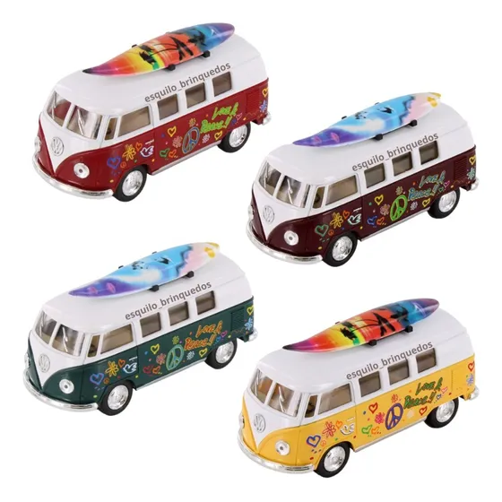 Miniatura Kombi Corujinha Kombi Surf Com Prancha 1/32 1962